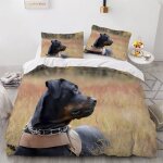 Chien housse de couette x imprim�� d animal parure de lit personnes ado fille enfants microfibre literie ...