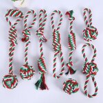 Noël chien jouet morsure corde a mâcher kit coton corde noeud fournitures pour animaux de compagnie nettoyer ... Noël chien jouet morsure corde a mâcher kit coton corde noeud fournitures pour animaux de compagnie nettoyer ...