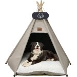 Chien tente tipi pour animaux de compagnie teepee tente pour chiens et chats avec coussin lavable animaux ...