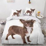 Chihuahua housse de couette x imprim�� d chien animal parure de lit personnes ado fille enfants microfibre ...