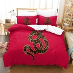 Chinese zodiac snake parure de lit housse de couette en microfibre douce avec sens d'impression d pour ...