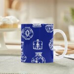 Chinoiserie beaux vases bleus tasse en ceramique 11 oz tasses a cafe classiques tasse pour le bureau ...
