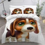 Chiot beagle housse de couette x imprim�� d animaux de dessin anim�� parure de lit personnes ado fille ...