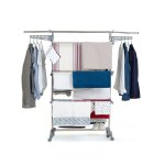S�choir � linge �tendoir multifonction 25m extra 3 niveaux gris et inox