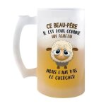 Chope ce beau - p�re doux comme un agneau verre a bi�re pinte f�te des p�res cadeau anniversaire no�l ...
