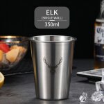 Chope a bire en mtal en acier inoxydable, 350 / 300ml, pour le vin, le caf, le th et le lait