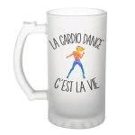 Chope de bi�re cardio c'est la vie sportif et sportive verre a bi�re pinte humour alcool id�e cadeau ...