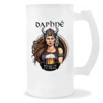 Chope de bire prnom daphn femme viking valkyrie design guerrire verre a bire pinte cadeau apro ...