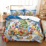 Christmas housse de couette d imprim�� disney animation - parure de lit microfibreavec fermeture ��clair ...