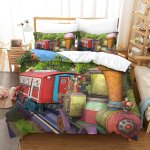Chuggington impression en d parure de couette avec fermeture eclair housse de couette respirantepour ...