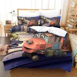 Chuggington impression en d parure de couette avec fermeture eclair housse de couette respirantepour ...