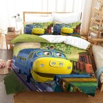 Chuggington impression en d parure de couette avec fermeture eclair housse de couette respirantepour ...