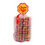 Chupa chups rueda de 200 sucettes - parfums fraise. pomme. cerise. cola. lait fraise et choco vanille ...
