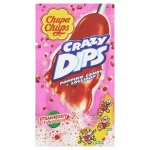 Chupa chups sucettes crazy dips fraise 24x14g bonbons acidul�s saveur fruit�e 336g