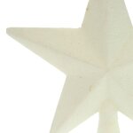 Cimier de sapin de no�l etoile blanche � paillettes