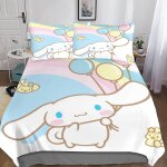 Cinnamoroll housse de couette, d anime parure de lit housses de couettes microfibre avec fermeture ��clair ...