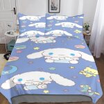 Cinnamoroll housse de couette, d anime parure de lit housses de couettes microfibre avec fermeture ��clair ...