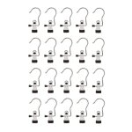 Cintre avec clips acier inoxydable 20 - pack