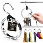 Cintre multifonction pivotant 360 - 1 pack rangement maison & gain de place organisateur m�tal robuste ...