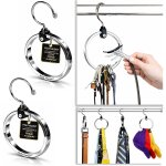 Cintres de rangement modulables rolly hanger - lot de 2 - argent gain de place anneau m�tallique robuste ...