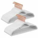 Cintre en velours, lot de 50, antiglisse, barre � cravate, crochet pivotant 360, epaisseur 0, 6 cm, longueur ...