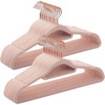 Cintres en velours antid�rapant, rose clair + rose gold / 30