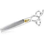 Ciseaux a effiler 8 pouces ciseaux pour chiens - ciseaux pour chiens avec poigne ergonomique, 440c acier ...