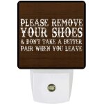 Citation dr�le � retirez vos chaussures � veilleuses led enfichables du cr�puscule a l'aube pour salon, ...