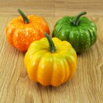 Citrouille artificielle pour décor d'automne de thanksgiving, 3 pièces, pièce de centre de table Citrouille artificielle pour décor d'automne de thanksgiving, 3 pièces, pièce de centre de table