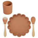 Citrouille epice - coffret cadeau en silicone bpa pour bb, alimentation, appareil a manger, plats, ...