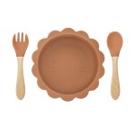 Citrouille epice - ensemble de couverts en silicone avec logo personnalis pour bb, bol de discussion ...