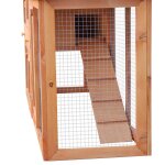 Clapier cage a lapins rongeurs 2 niveaux 3 portes verrouillables tiroir a djection 145l x 45l x 85h ...