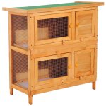 Clapier a lapin cage a lapin double niveau plateaux coulissants 4 portes verrouillables toit ouvrant ...