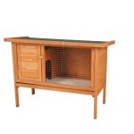 Clapier pour lapin et cochon d'inde en bois naturel sur pied Clapier pour lapin et cochon d'inde en bois naturel sur pied