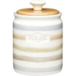 Classic collection - pot a sucre vintage en céramique, rayures multicolores, 800 ml Classic collection - pot a sucre vintage en céramique, rayures multicolores, 800 ml