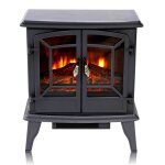 Classic fire chemin�e electrique narvik - po�le autonome avec effet de flamme led - 1800w - noir