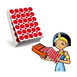 Cl�op�tre recharge 1 paravent 60 feuilles 1800 gommettes rondes 18mm pour  eco - pack  (rouge)