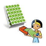Cl�op�tre recharge 1 paravent 60 feuilles 1800 gommettes rondes 18mm pour  eco - pack  (vert)