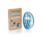 Clipbox tick twister� bleue / tire tique pour humain, chien, chat / pince a tique x3 avec clipbox et ...
