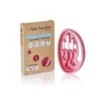 Clipbox tick twister� rose / tire tique pour humain, chien, chat / pince a tique x3 avec clipbox et ...