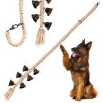 Cloches de porte tress�es suspendues pour chien, cloche d'entra�nement en pot pour chiot l�ger, fournitures ...