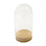 Cloche en verre avec support en liege 16x7. 5cm
