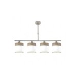 Cloe lampe 4xe14 nickel / blanc - bois gris regx75x14 cm