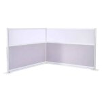 Cloisons de bureau - duoku - 183 x 122 cm - cloison de s�paration de poste de travail en pet - lot de ...