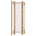 Sparateur de pice pliable  3 panneauxen toile de bambou naturel 120 cm intrieur extrieur