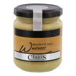 Clovis mosterd met walnoot - moutarde au noix de clovis, saveur unique et authentique, 200g