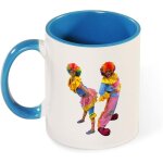 Clowns masculins et feminins heureux ballon drole couleur nez rouge tasse a cafe, tasse en ceramique ... Clowns masculins et feminins heureux ballon drole couleur nez rouge tasse a cafe, tasse en ceramique ...
