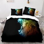 Cm x cm house de couette polyester coton housse de couette une personne lion parures de lit doux confortable ...