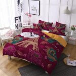 Cm x cm house de couette polyester coton housse de couette personnes tour eiffel paris parures de lit ...