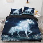 Cm x cm housse de couette polyester coton housse de couette x ado garcon licorne fantastique parure de ...